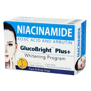 Niacinamide, Kojic Acid & Arbutin Glucobright Plus Whitening Soap – 135g For Skin Brightening & Lightening